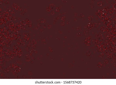 Light Red vector backdrop with dots. Modern abstract illustration with colorful water drops. Pattern for ads, leaflets.