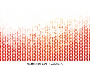 Light Red vector backdrop with dots. Abstract illustration with colored bubbles in nature style. Pattern for futuristic ad, booklets.