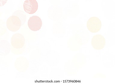 Light Red vector backdrop with dots. Blurred bubbles on abstract background with colorful gradient. Pattern for beautiful websites.