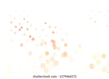 Light Red vector backdrop with dots. Modern abstract illustration with colorful water drops. Design for your business advert.