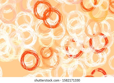 Light Red vector backdrop with dots. Glitter abstract illustration with blurred drops of rain. New template for your brand book.
