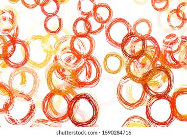 Light Red vector backdrop with dots. Blurred bubbles on abstract background with colorful gradient. New template for your brand book.