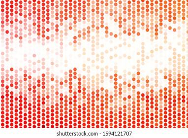 Light Red vector backdrop with dots. Blurred decorative design in abstract style with bubbles. Pattern for futuristic ad, booklets.