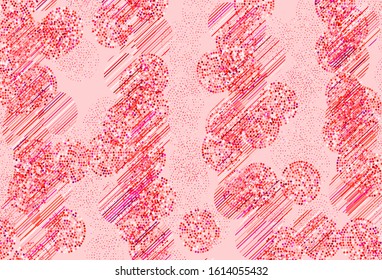 Light Red vector backdrop with dots. Beautiful colored illustration with blurred circles in nature style. Pattern for beautiful websites.