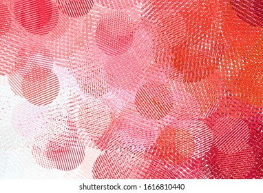 Light Red vector backdrop with dots. Illustration with set of shining colorful abstract circles. New template for your brand book.