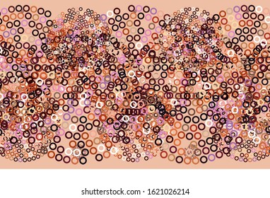 Light Red vector backdrop with dots. Illustration with set of shining colorful abstract circles. Pattern for textures of wallpapers.