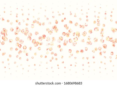 Light Red vector backdrop with dots. Blurred decorative design in abstract style with bubbles. Pattern for futuristic ad, booklets.