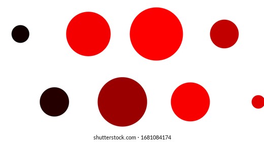 Light Red vector backdrop with dots. Illustration with set of shining colorful abstract spheres. Pattern for wallpapers, curtains.