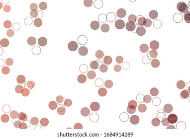 Light Red vector backdrop with dots. Modern abstract illustration with colorful water drops. Design for your business advert.