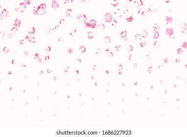 Light Red vector backdrop with dots. Abstract illustration with colored bubbles in nature style. Design for poster, banner of websites.