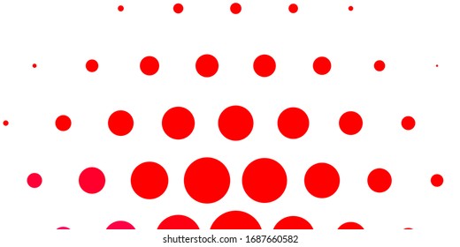 Light Red vector backdrop with dots. Glitter abstract illustration with colorful drops. Pattern for wallpapers, curtains.