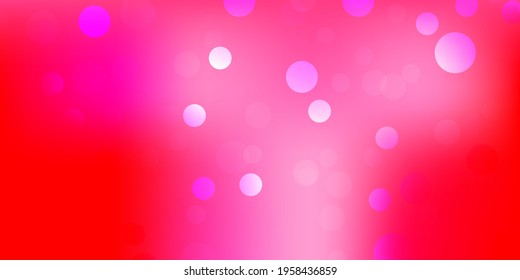 Light red vector backdrop with dots. Colorful illustration with gradient dots in nature style. New template for a brand book.