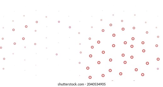 Light red vector backdrop with dots. Glitter abstract illustration with colorful drops. Design for your commercials.