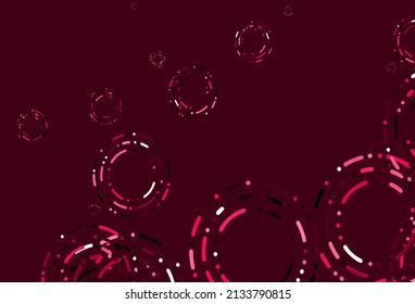 Light Red vector backdrop with dots. Modern abstract illustration with colorful water drops. Pattern for beautiful websites.
