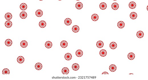 Light Red vector backdrop with dots. Colorful illustration with gradient dots in nature style. Pattern for business ads.