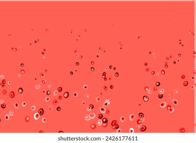Light Red vector backdrop with dots. Blurred decorative design in abstract style with bubbles. Design for posters, banners.