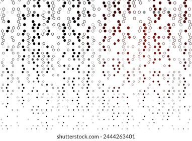 Light Red vector backdrop with dots. Modern abstract illustration with colorful water drops. Design for posters, banners.