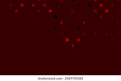 Light Red vector backdrop with dots. Beautiful colored illustration with blurred circles in nature style. Pattern for ads, booklets.
