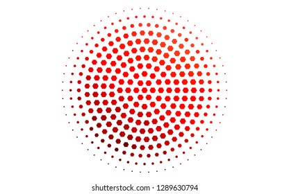 Light Red vector backdrop with hexagons. Illustration of colored hexagons on white surface. Pattern for texture of wallpapers.