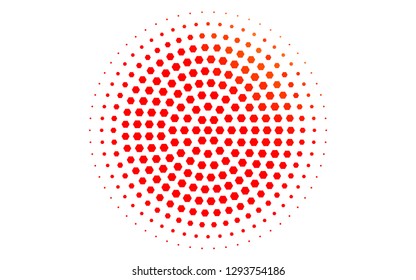 Light Red vector backdrop with hexagons. Illustration with set of colorful hexagons. Pattern can be used for landing pages.