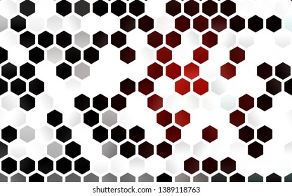 Light Red vector backdrop with hexagons. Glitter abstract illustration in hexagonal style. Beautiful design for your business advert.