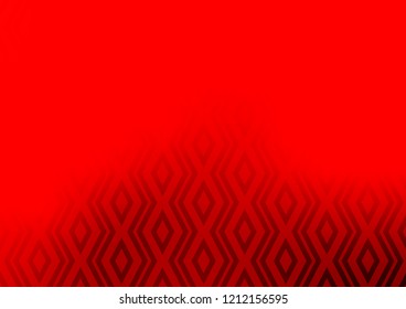 Light Red vector backdrop with lines, cubes. Glitter abstract illustration with colorful lines, rhombuses. Pattern for business booklets, leaflets.