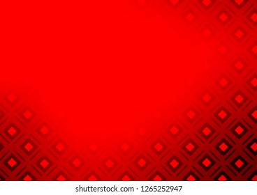 Light Red vector backdrop with lines, cubes. Modern geometric abstract illustration with lines, squares. Backdrop for TV commercials.