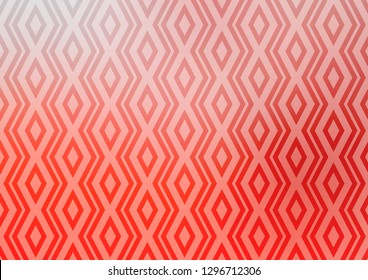Light Red vector backdrop with lines, cubes. Colorful illustration with lines, cubes on abstract template. Best design for your ad, poster, banner.