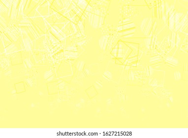 Light Red vector backdrop with lines, circles, rhombus. Circles, lines, rhombus with colorful gradient. Best design for poster, banner.