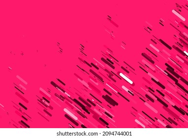 Light Red vector backdrop with long lines. Shining colored illustration with narrow lines. Best design for your ad, poster, banner.