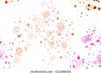 Light Red vector backdrop with memphis shapes. Modern abstract illustration with colorful random forms. Best smart design for your business.