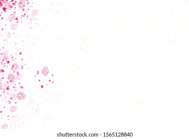 Light Red vector backdrop with memphis shapes. Decorative design in abstract style with random forms. Simple design for your web site.