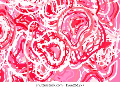 Light Red vector backdrop with memphis shapes. Illustration with colorful gradient shapes in abstract style. Best smart design for your business.