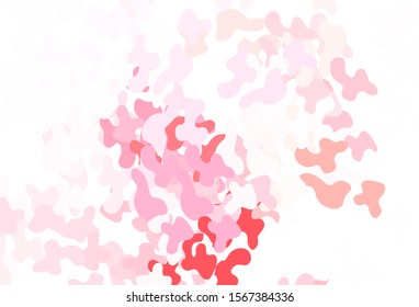 Light Red vector backdrop with memphis shapes. Illustration with colorful gradient shapes in abstract style. Elegant design for wallpapers.