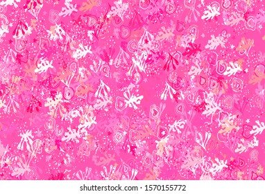 Light Red vector backdrop with memphis shapes. Simple colorful illustration with abstract gradient shapes. Simple design for your web site.