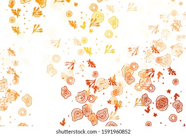 Light Red vector backdrop with memphis shapes. Simple colorful illustration with abstract gradient shapes. Modern design for your business card.