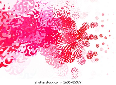 Light Red vector backdrop with memphis shapes. Simple colorful illustration with abstract gradient shapes. Background for a cell phone.