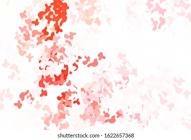 Light Red vector backdrop with memphis shapes. Simple colorful illustration with abstract gradient shapes. Modern design for your business card.