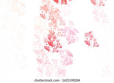 Light Red vector backdrop with memphis shapes. Decorative design in abstract style with random forms. Best smart design for your business.