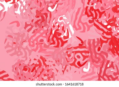 Light Red vector backdrop with memphis shapes. Simple colorful illustration with abstract gradient shapes. Best smart design for your business.