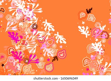 Light Red vector backdrop with memphis shapes. Colorful chaotic forms with gradient in modern style. Best smart design for your business.