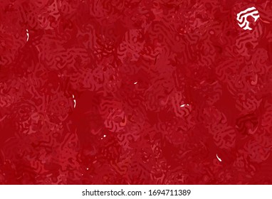 Fondo vectorial rojo claro con formas memphis. Ilustración abstracta moderna con formas aleatorias coloridas. Mejor diseño inteligente para su negocio.