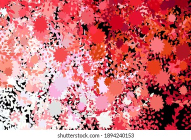 Light Red vector backdrop with memphis shapes. Decorative design in abstract style with random forms. Elegant design for wallpapers.