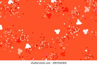 Light Red vector backdrop with memphis shapes. Simple colorful illustration with abstract gradient shapes. Elegant design for wallpapers.