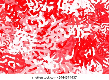 Light Red vector backdrop with memphis shapes. Simple colorful illustration with abstract gradient shapes. Modern design for your business card.