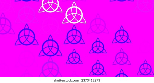 Light Red vector backdrop with mystery symbols. Abstract illustration with gothic gradient shapes. Best design halloween events.