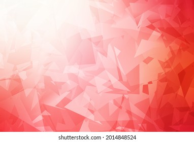 Light Red vector backdrop with polygonal shapes. Decorative design in abstract style with random forms. Elegant design for wallpapers.