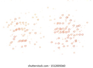 Light Red vector backdrop with sweet hearts. Blurred decorative design in doodle style with hearts. Pattern for carnival, festival romantic leaflets.