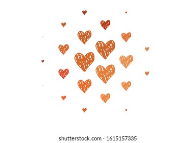 Light Red vector backdrop with sweet hearts. Smart illustration with gradient hearts in valentine style. Design for a business advert of anniversary.