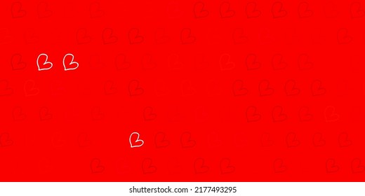Light Red vector backdrop with sweet hearts. Illustration with signs of women strength and power. Elegant design for wallpapers.